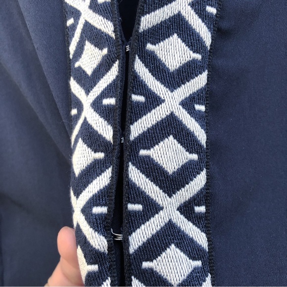 TORY BURCH | NAVY ARIANA TRIBAL EMBROIDERED TUNIC SIZE 10 - Picture 8 of 10